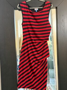 Plenty by Tracy Reese Black & Red Striped Dress